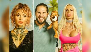 Edith Stehfest, Maurice Dziwak und Gina-Lisa Lohfink (v.l.) mischen die "Promis unter Palmen" ...