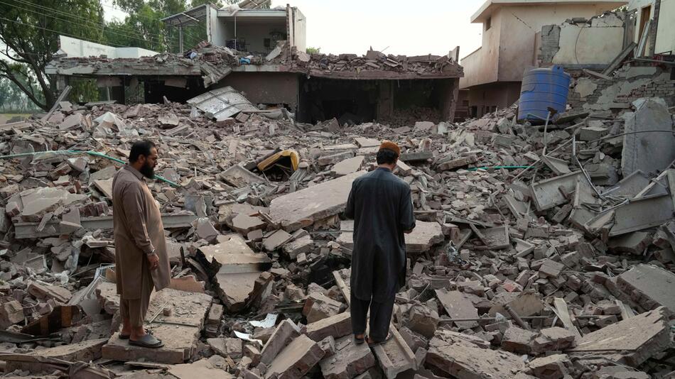 Zerstörte Häuser in Pakistan