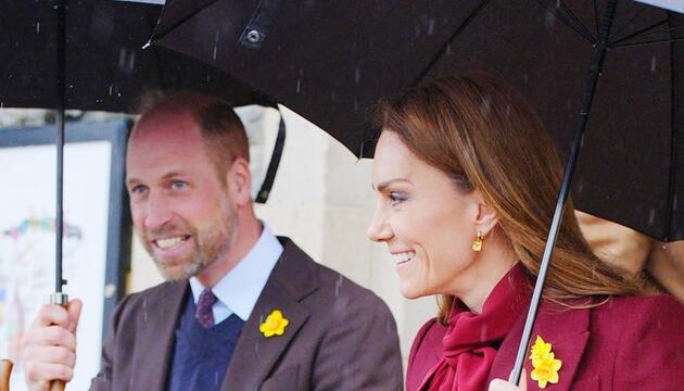 Prinz William und Prinzessin Kate am 26. Februar in Wales.