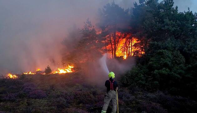 Englische Grafschaft in Flammen: Hunderte Menschen fliehen vor Großbrand
