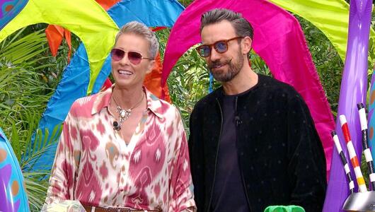 Sonja Zietlow und Jan Köppen sind sich uneins, wer die Dschungelkrone holen wird.