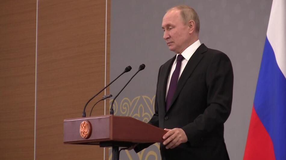 Russlands Präsident Wladimir Putin bei Rede