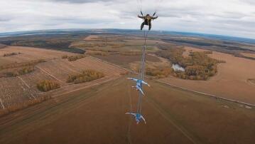 Artistinnen, Stunt, Gleitschirm, Trapezkünstlerinnen