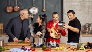 Das Team der 15. Staffel von "The Taste": Alexander Herrmann, Elif Oskan, Tim Raue und Steffen ...