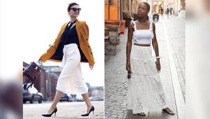 Elegante Midiröcke passen gut ins Büro, während Maxiröcke im Boho Chic für Alltag und Freizeit ...