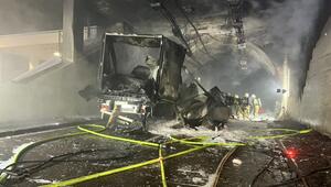 Der Brand am Freitagabend hat schwere Schäden im Tunnel verursacht