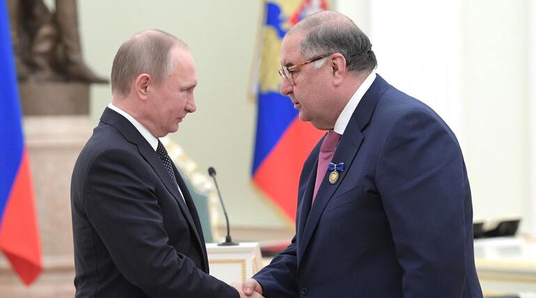 Wladimir Putin und Alischer Usmanow