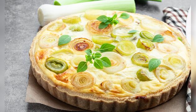 Käse-Lauch-Quiche: Ein Gericht für alle, die die deftige Küche lieben.