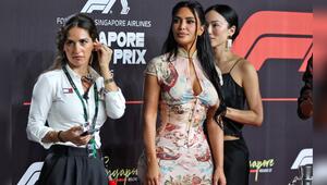 Kim Kardashian bei der Formel 1 in Singapur.