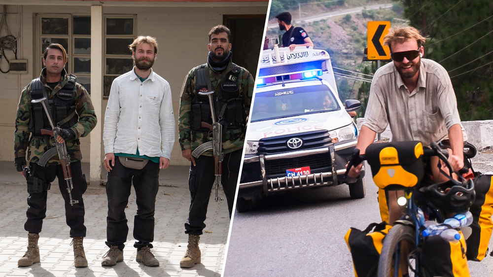 Militär Fahrrad Eskorte Pakistan