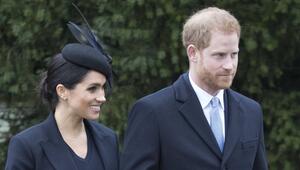 Prinz Harry und Herzogin Meghan nach dem Weihnachtsgottesdienst in Sandringham im Jahr 2018.