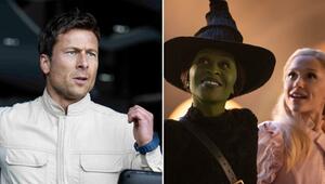 Glenn Powell muss in "The Running Man" ums Überleben kämpfen - Ariana Grande (r.) und Cynthia ...