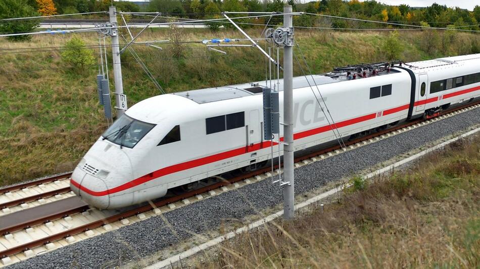 Testfahrt ICE-Sprinter auf Neubaustrecke Erfurt - Bamberg