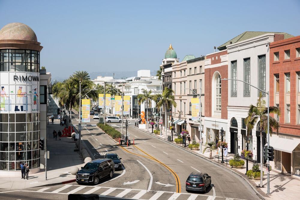 Rodeo Drive und Wilshire Boulevard in Beverly Hills