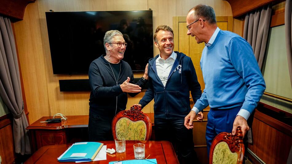 Starmer, Macron und Merz auf dem Weg in die Ukraine