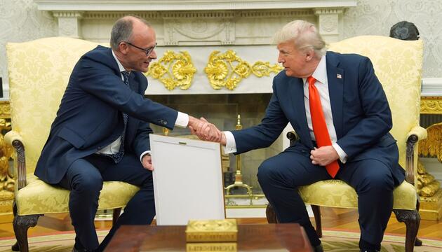 US-Präsident Trump empfängt Bundeskanzler Merz