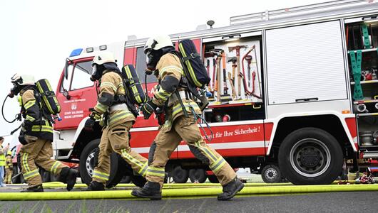 Die Feuerwehr ist im Einsatz