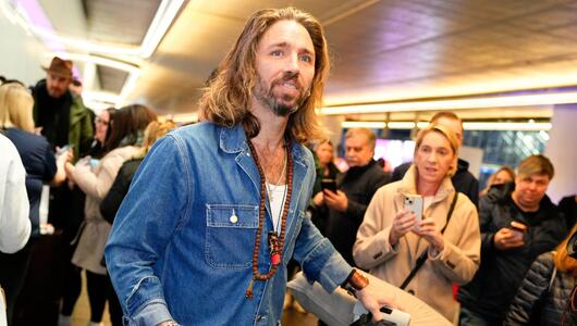 Gil Ofarim bei seiner Ankunft in Frankfurt.