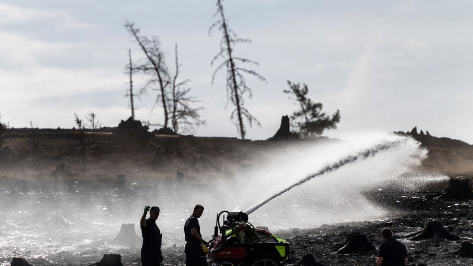 Waldbrand in Thüringen - Saalfelder Höhe