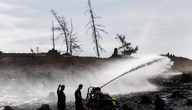Waldbrand in Thüringen - Saalfelder Höhe