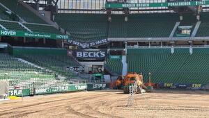 Betonstützen im Bremer Weserstadion zerbrochen