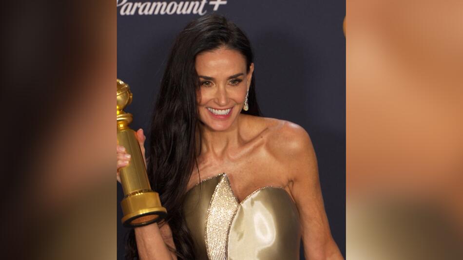 Ganze Familie jubelt: Demi Moore gewinnt mit 62 ersten Golden Globe