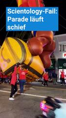 Scientology-Fail: Ballon stürzt auf Weihnachtsparade