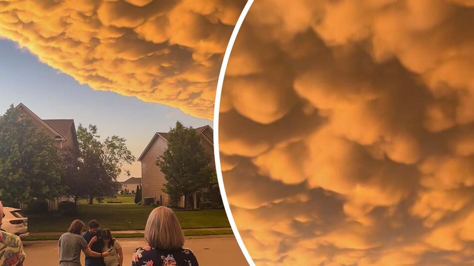 Surreale Szenen über Indianapolis: Anwohnern filmen bizarre Wolken