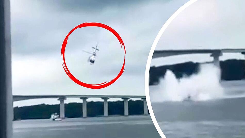Hubschrauber kracht ins Meer – Insassen gerettet