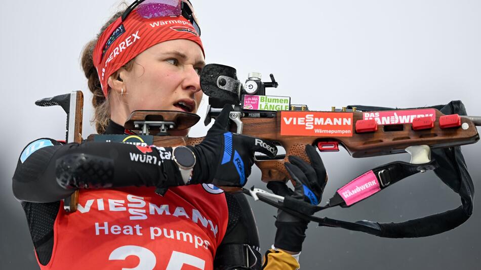 Janina Hettich-Walz aus Deutschland am Schießstand.