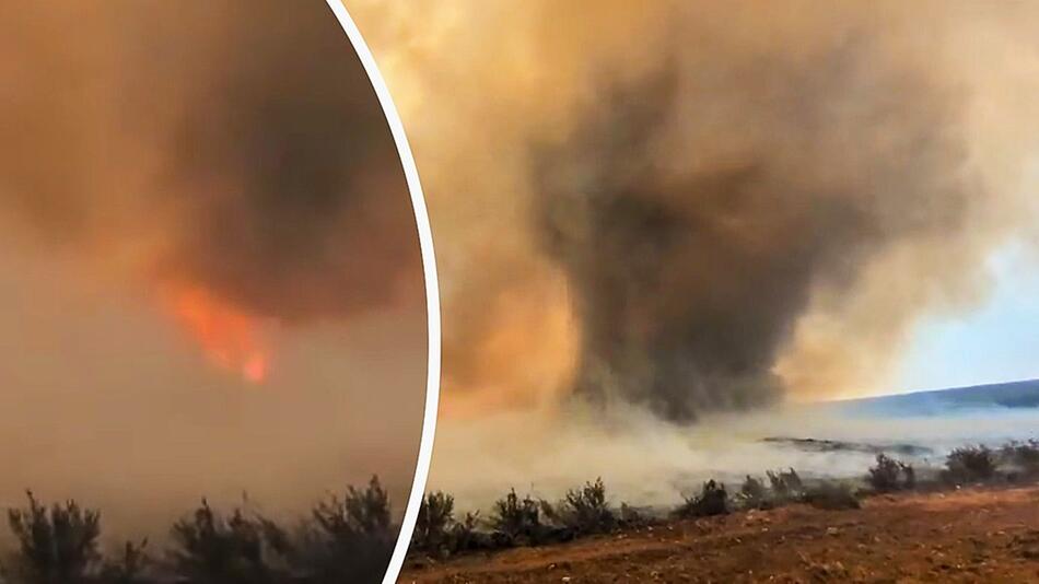 Gefährliches Naturphänomen: Feuertornado wütete bei Waldbrand in Spanien