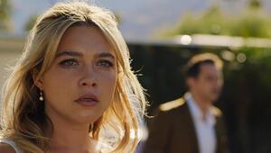 "Don't Worry Darling": Alice (Florence Pugh) merkt, dass in ihrer scheinbar idyllischen ...