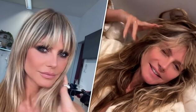 Instagram-Video: Heidi Klum entdeckt graues Brusthaar