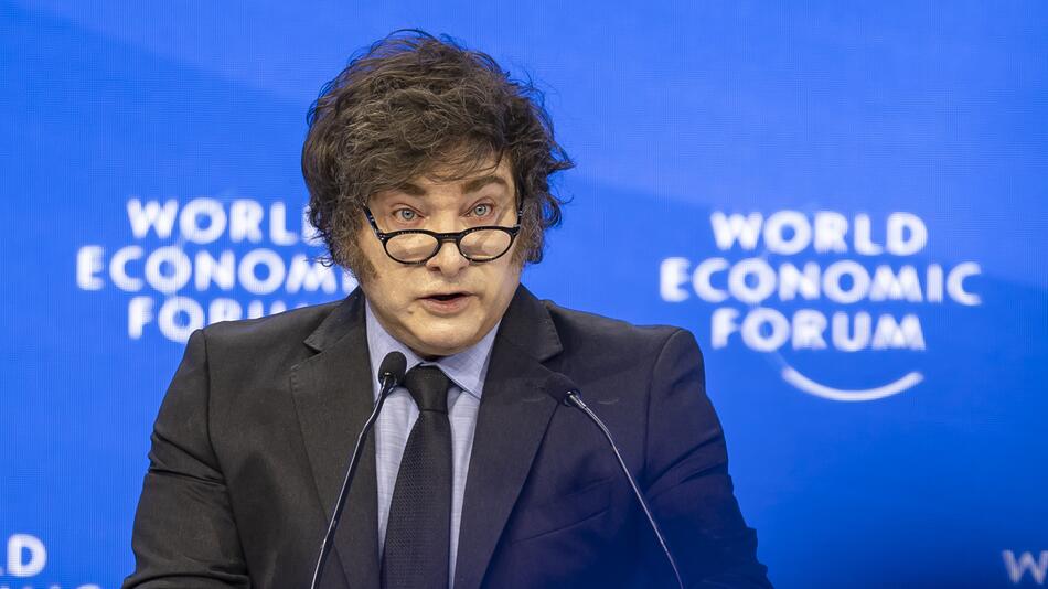 Javier Milei, Präsident von Argentinien, in Davos