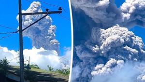 Vulkan Mayon bricht aus: Aschesäule 3.000 Meter in die Luft geschleudert