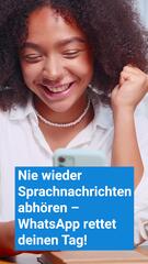 Neues WhatsApp Feature: Nie wieder Sprachnachrichten abhören