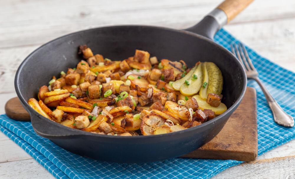 Bratkartoffeln mit Räuchertofu