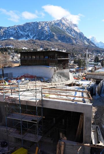 Eiskanal in Cortina d'Ampezzo