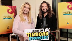 Bill und Tom Kaulitz (r.) im Synchronstudio für den Film "Minions & Monster".