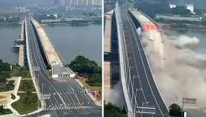 Maßarbeit: Alte Brücke wird nur drei Meter neben Neubau gesprengt