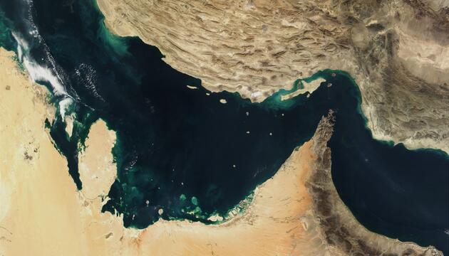 Satellitenaufnahme des Persischen Golfs