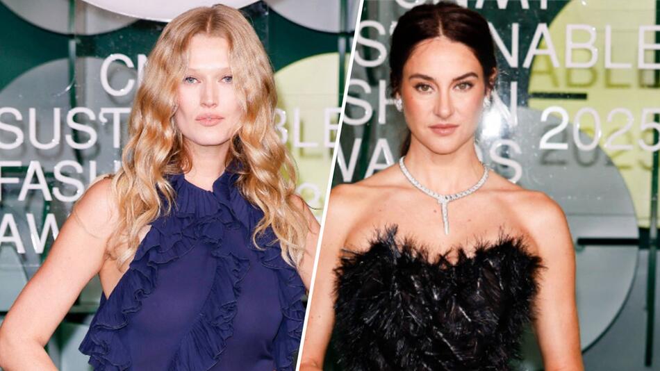 Toni Garrn (l.) und Shailene Woodley kamen zu den CNMI Sustainable Fashion Awards in Mailand.