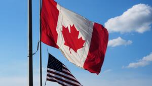 Flaggen von Kanada und den USA