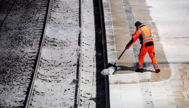 Nach Sturmtief Elli - Lage am Hamburger Hauptbahnhof