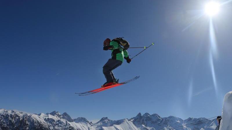 Skifahrer auf dem Fellhorn