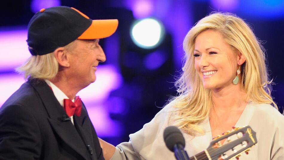 Otto Waalkes und Helene Fischer bei einem gemeinsamen Auftritt im Jahr 2015 in München.