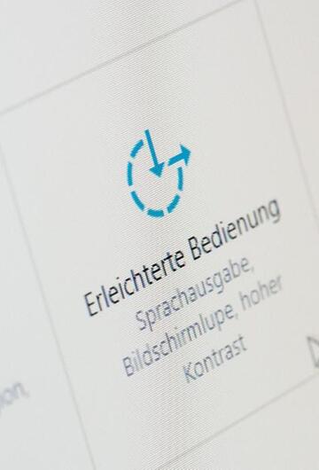 Center für erleichterte Bedienung