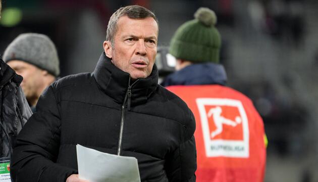 TV-Experte Lothar Matthäus am 15. Januar beim Spiel des FC Augsburg gegen Union Berlin. 