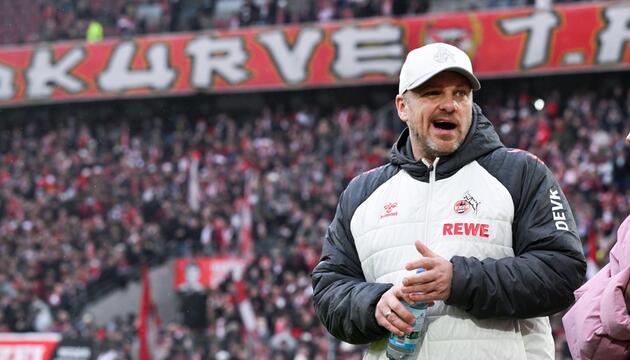 Köln-Trainer Lukas Kwasniok beim Heimspiel gegen Hoffenheim am 21.2.2026. 