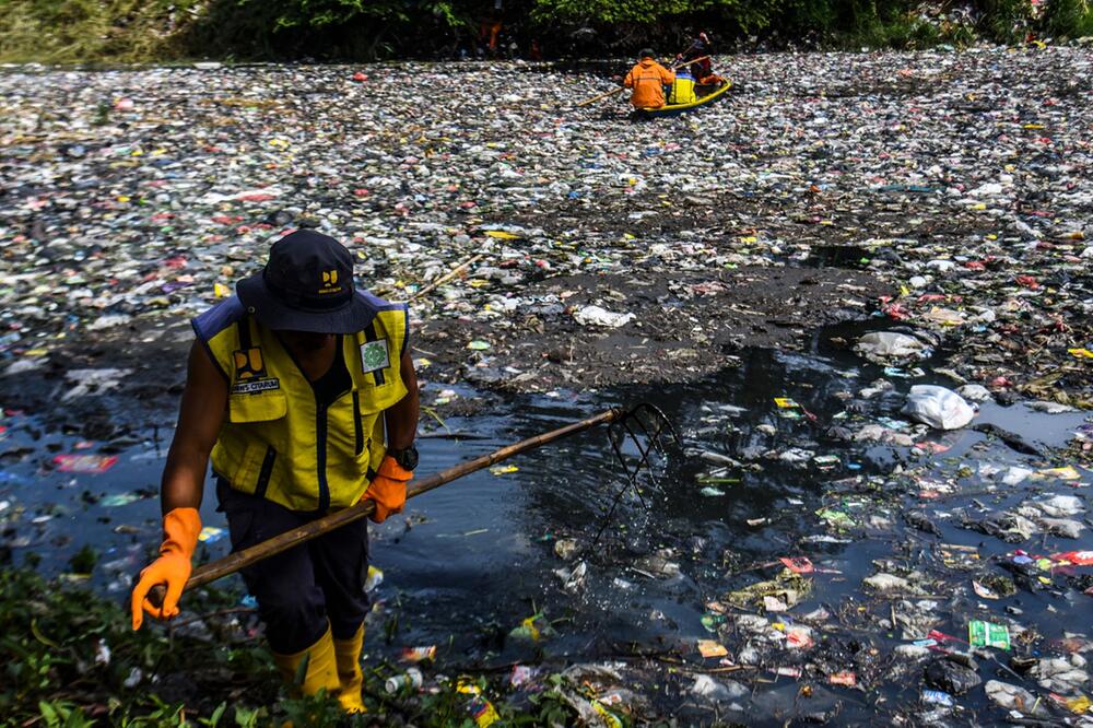 Fluss Citarum auf Java